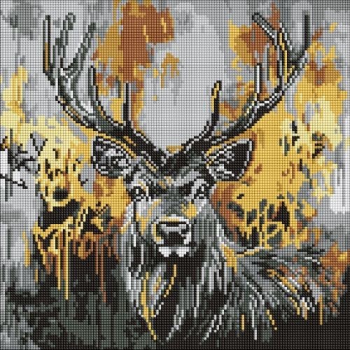 Набір з алмазною мозаїкою "Золотий олень" 40х40см