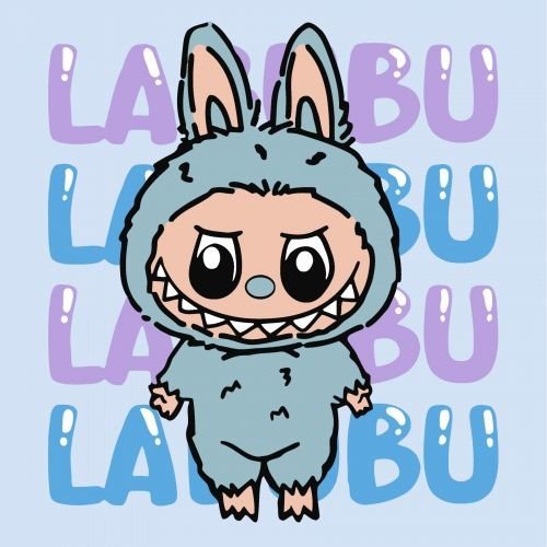 Картина за номерами "Він Лабубу" 25х25 см