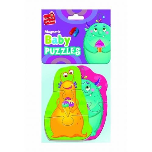 Гра розвиваюча бейбі магнітні пазли  "Монстрики" Vladi Toys