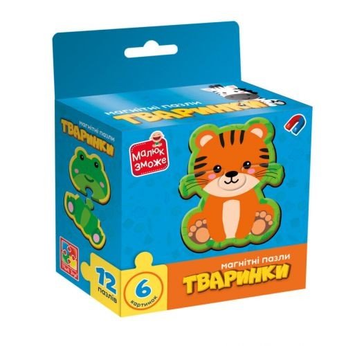 Гра розвиваюча пазли магнітні "Тваринки" Vladi Toys