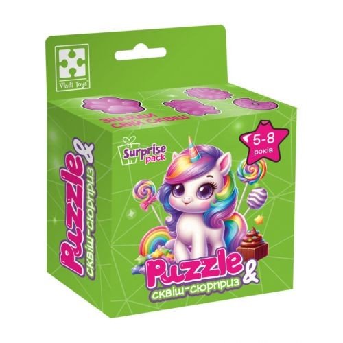 Гра розвиваюча пазли із сюрпризом "Єдиноріжка 2" Vladi toys (укр)