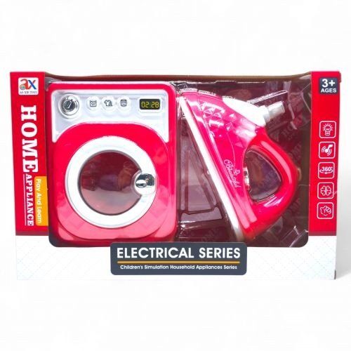 Набір побут.техніки, пральна машина з праскою (музика, світові ефекти, на батарейках)