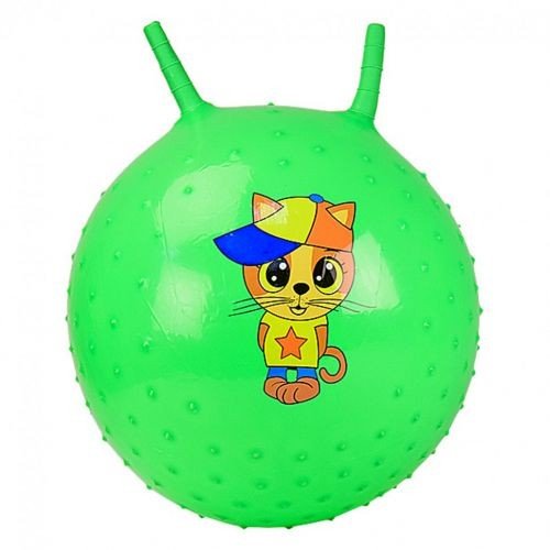 М'яч для фітнесу, ріжки з шипами, 45 см, 350 грам (Зелений) малюнок може відрізнятись