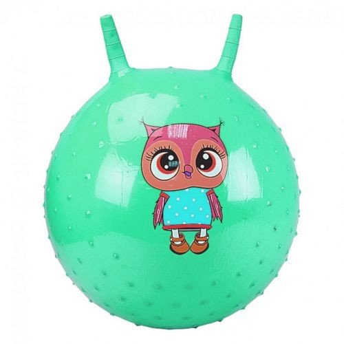 М'яч для фітнесу, ріжки, з шипами, 45 см 350 грам (Бірюзовий) малюнок може відрізнятись