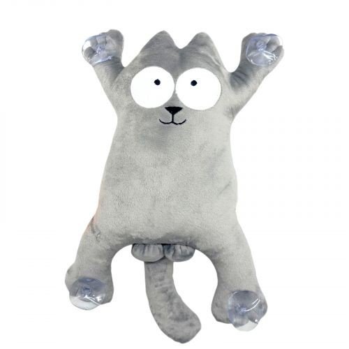 Мʼяка іграшка "Кіт Саймон" (28см) (СІРИЙ)