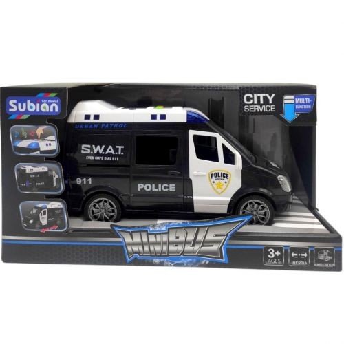 Машина "Поліція" інерційна, озвучена, зі світлом, в коробці (30*16,5*12,5 см)