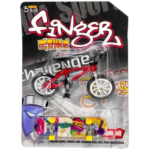 Пальчиковий скейт та велосипед Швидкість 10,5 см (ЧЕРВОНИЙ)