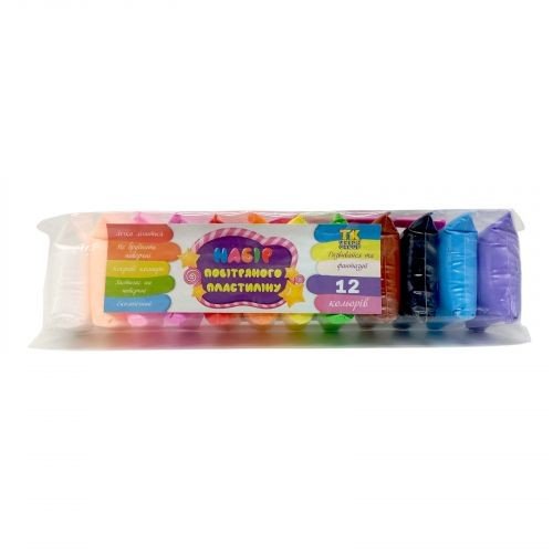 Повітряний пластилін, ЦІНА ЗА 12 ШТУК В УПАКОВЦІ, стеки, в пакеті