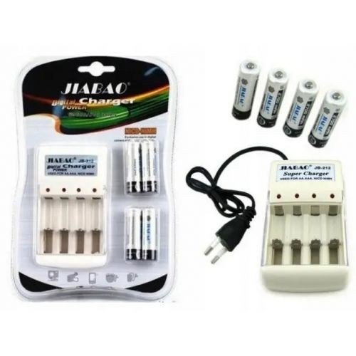 Зарядний пристрій акумуляторних батарей JIABAO JB-212 + акумулятори 4 шт.