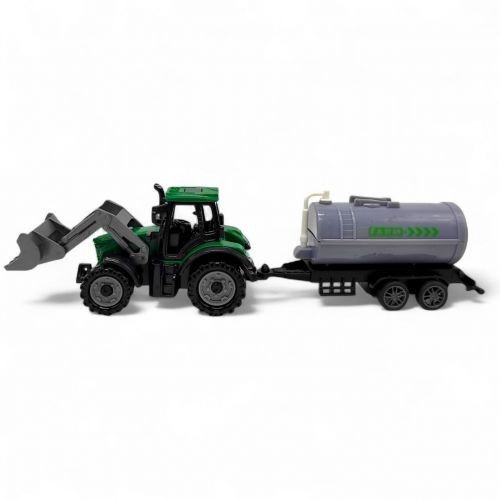 Трактор з СІРОЮ БОЧКОЮ (довжина - 21 см)