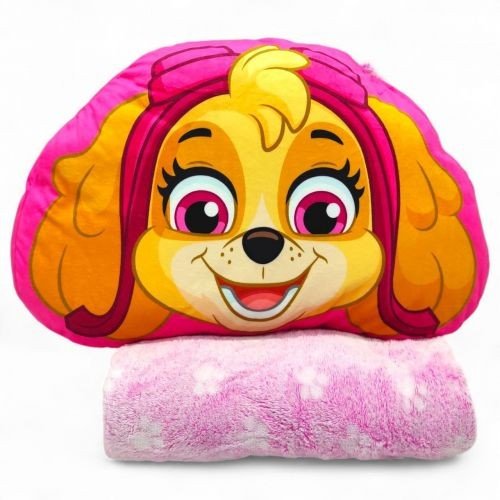 Мʼяка іграшка з пледом "Щенячий патруль" (подушка 44х29х7 см; плед 118х80 см)