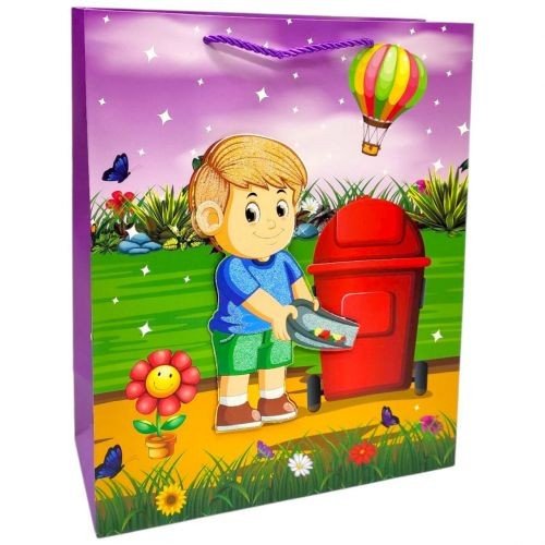 Пакет подарунковий, 32х26х12 см ДІТИ ПЕРСОНАЖІ (ВИД 3)