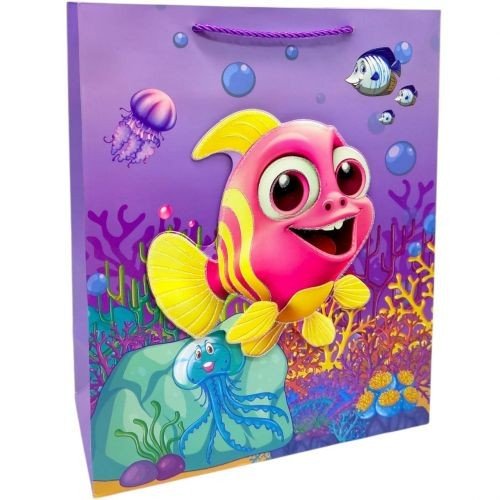 Пакет подарунковий, 32х26х12 см (РИБКА)