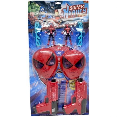 Набір героя (2 фігурки, 2 пари окулярів, 2 маски, пістолет з механічним принципом роботи, мʼякі патрони, орбізи)