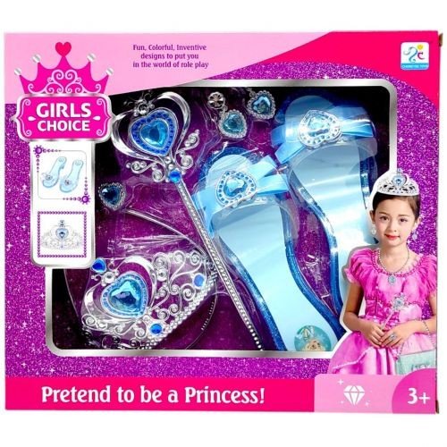 Біжутерія, набір прикрас з взуттям (БЛАКИТНИЙ)