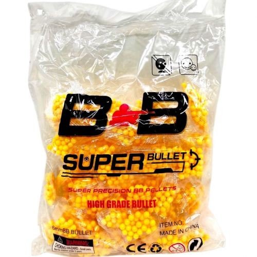 Пульки (6 мм) 100 пакетиків по 30 пульок (ПОМАРАНЧЕВІ)