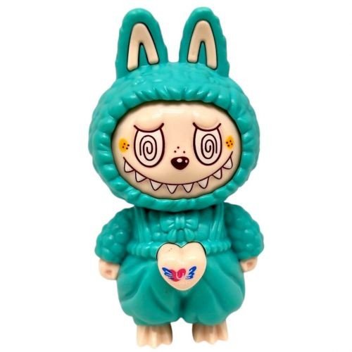 Іграшка-брелок "Лабубу/LABUBU", змінює обличчя (БІРЮЗОВИЙ)