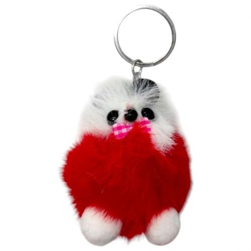 Брелок хомяк із штучного хутра (ЧЕРВОНИЙ)