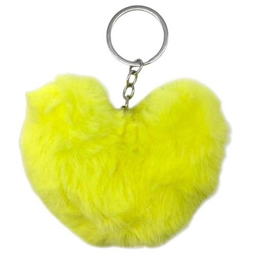 Брелок Сердце меховое (ЖОВТЕ)