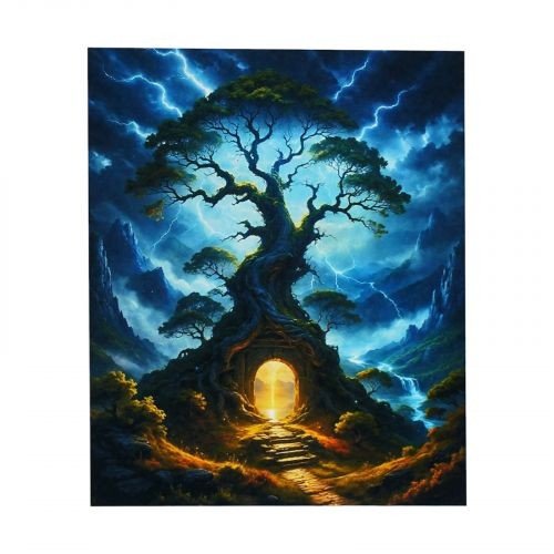 Картина за номерами "Містичне дерево", 40х50 см, люмінесцентні фарби (світиться у темряві) , в коробці