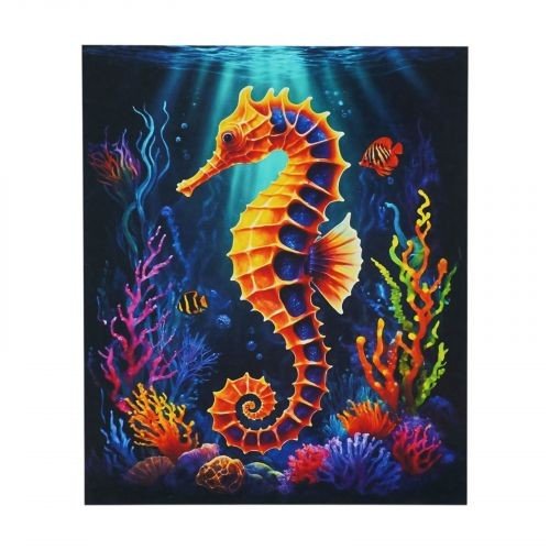 Картина за номерами "Морський коник", 40х50 см, люмінесцентні фарби (світиться у темряві) , в коробці