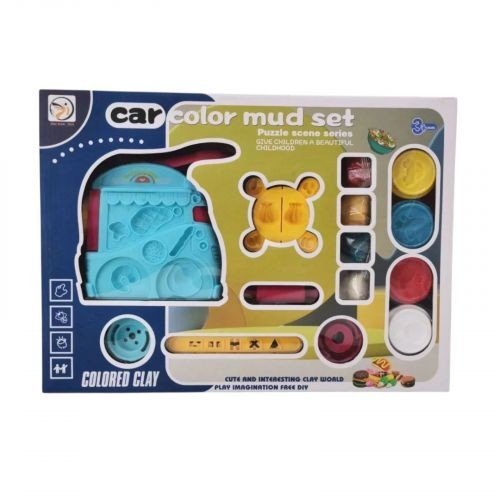 Тісто для ліплення 2 види, 4 кольори, екструдер, форми, наліпки, начиння, в коробці