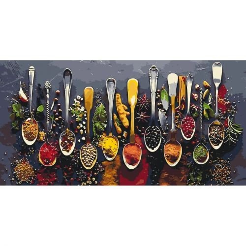 Картина за номерами "Витончені спеції" 40*80 см