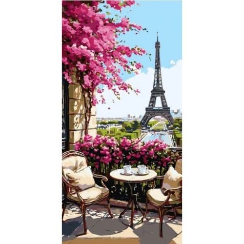 Картина за номерами "Ранок у Парижі" 40*80 см