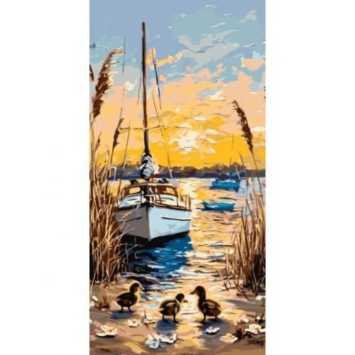 Картина за номерами "Тепло літнього вечора" 40*80 см