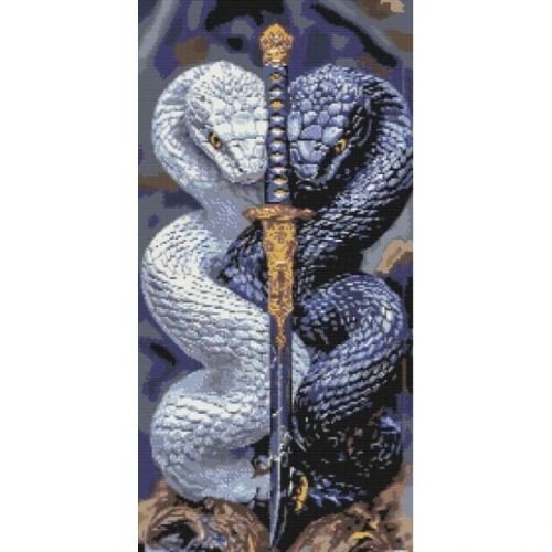 Алмазна мозаїка "Стражі меча" 40х80 см