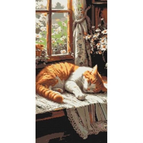 Алмазна мозаїка "Рудик котик" 40х80 см