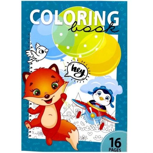 Розфарбовка,210х297 мм (ЛИСИЧКА І ПІНГВІН)