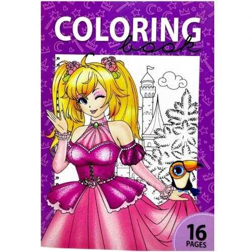 Розфарбовка,210х297 мм (ПРИНЦЕСА І ПТАШКА)