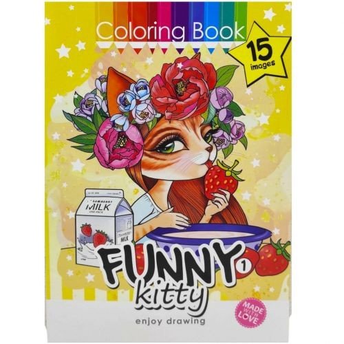 Розфарбовка,210х297 мм, (FUNNY KITTY 1)