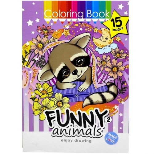 Розфарбовка,210х297 мм, (FUNNY ANIMALS 2)
