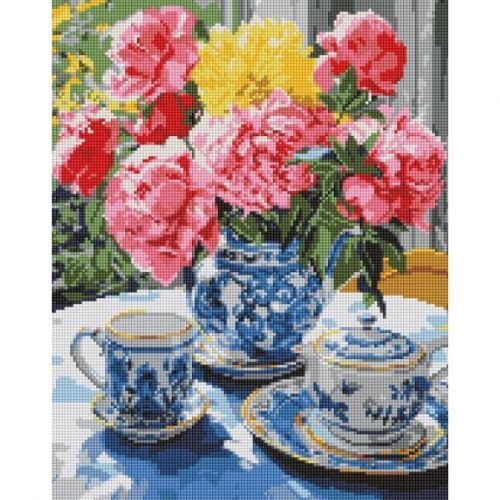 Алмазна мозаїка "Чаювання на веранді" 40х50см