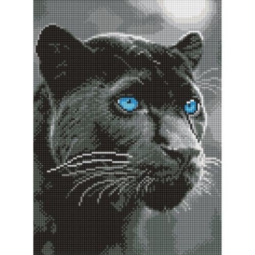 Алмазна мозаїка "Погляд пантери" 30x40см