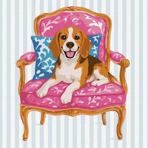 Картина за номерами "Бігль" 40x40см