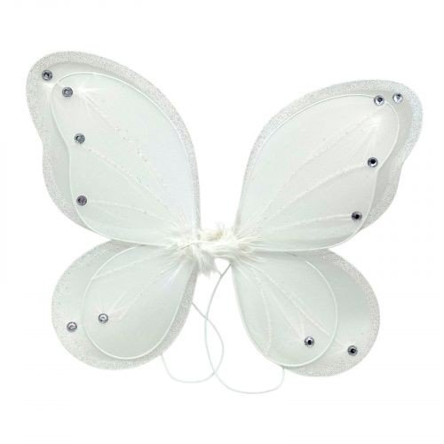 Карнавальні крила подвійні білі 28*34 см