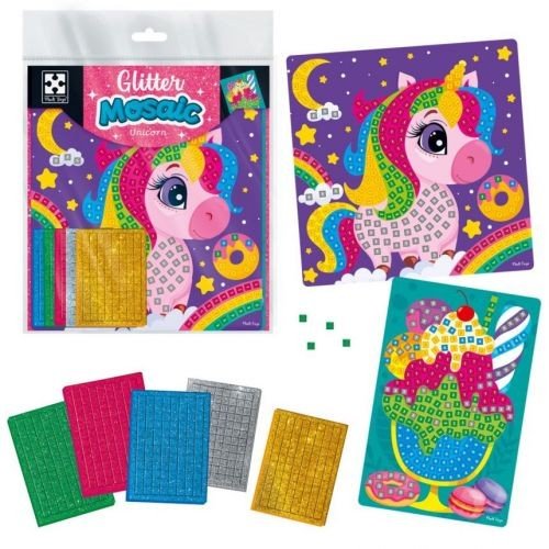Набір для творчості з блискучою мозаїкою «Єдиноріг та морозиво»