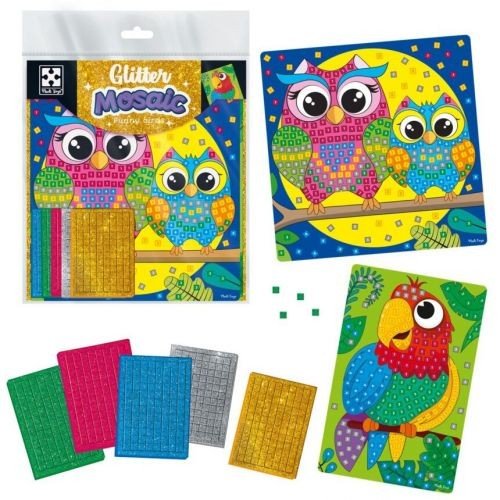 Набір для творчості з блискучою мозаїкою «Сова та Папуга»