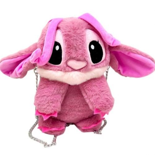 Мʼяка іграшка-рюкзак "Стіч" 29 см, рожевий