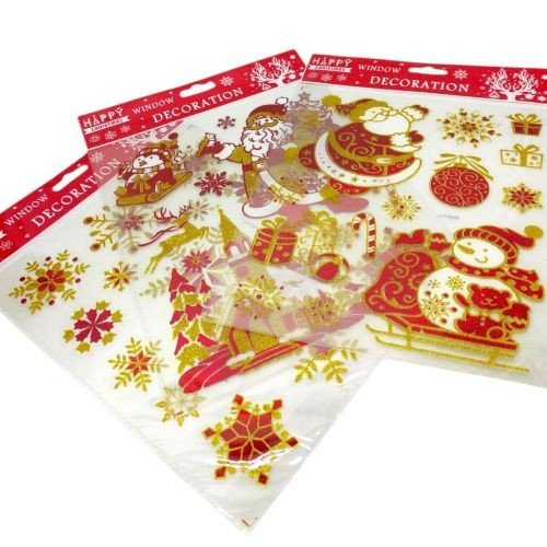 Наклейка декор. "Новорічна із золотом" 20*29см