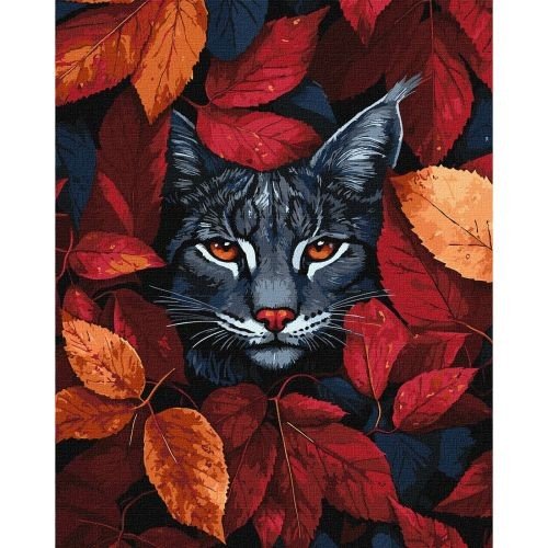 Картина за номерами "Осіння рись" 40x50 см