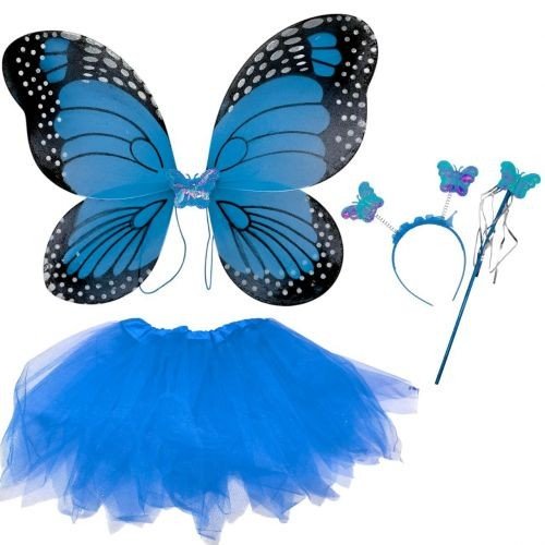 Маскарадний костюм "Крила" (45х37см, спідничка, обруч) БЛАКИТНІ