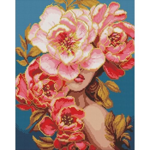 Алмазна мозаїка "Квітуча грація" 40х50 см