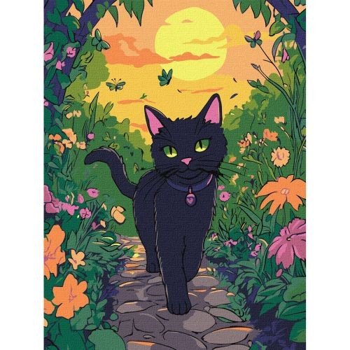 Картина за номерами "Котик у саду" 30x40 см