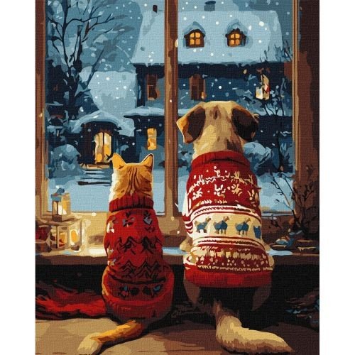 Картина по номерах "Затишок пухнастиків" 40х50 см