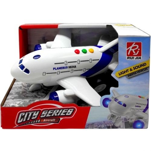 Літак інерційний, озвучений, зі світлом