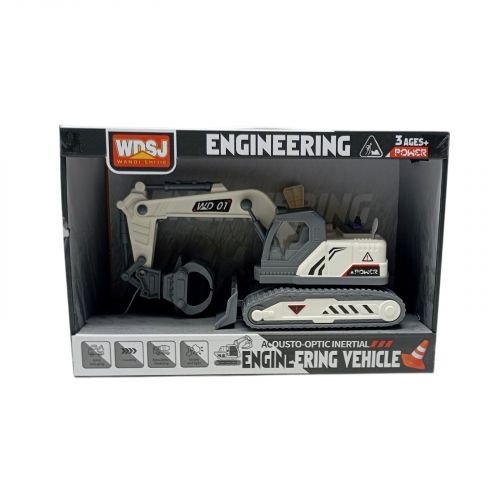 Спецтехніка підсвічування, звуки, на батарейках, механічний маніпулятор з захватом, платформа обертається, в коробці